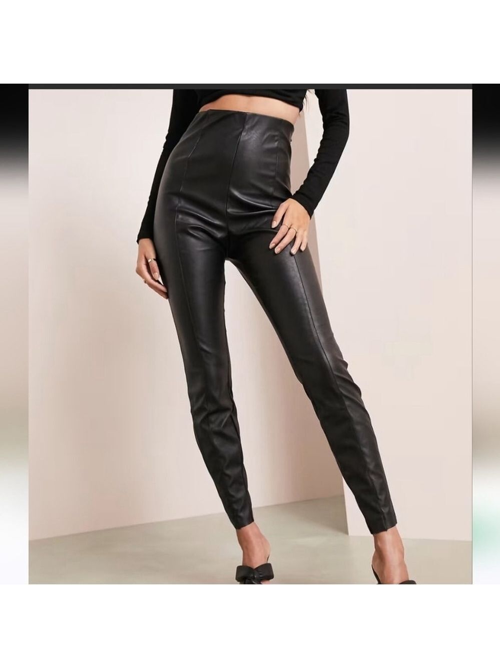ASOS Faux Leather Leggings Pants Size 6